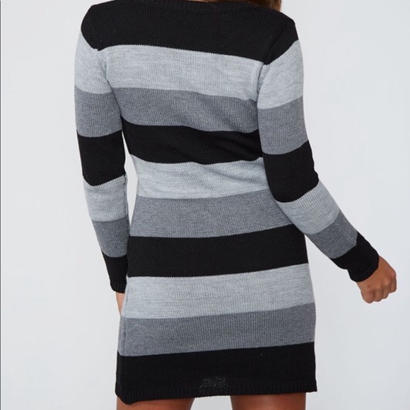 Multi Striped Sweater Dress - Picture 8 of 8